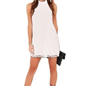 White Lace Shift Dress